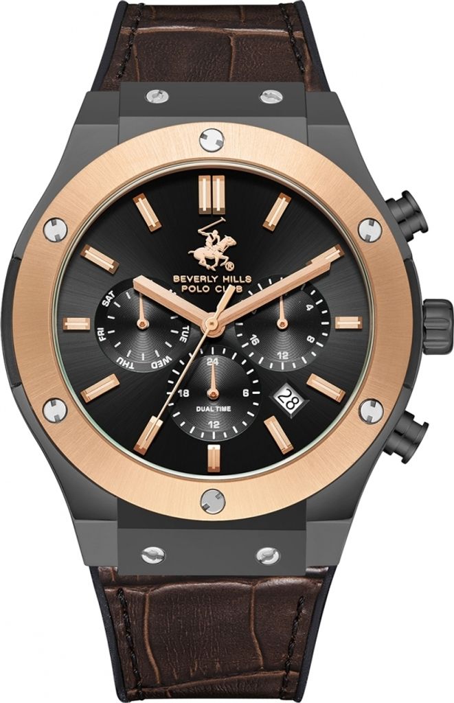 Zegarek męski BEVERLY HILLS BP3690X.062 brązowy fashion na Zdjęcie produktu 