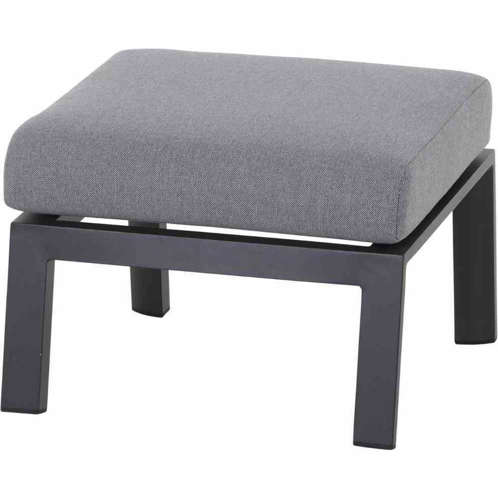 Siena Garden Loungehocker Valencia Aluminium salt&pepper Produktbild 