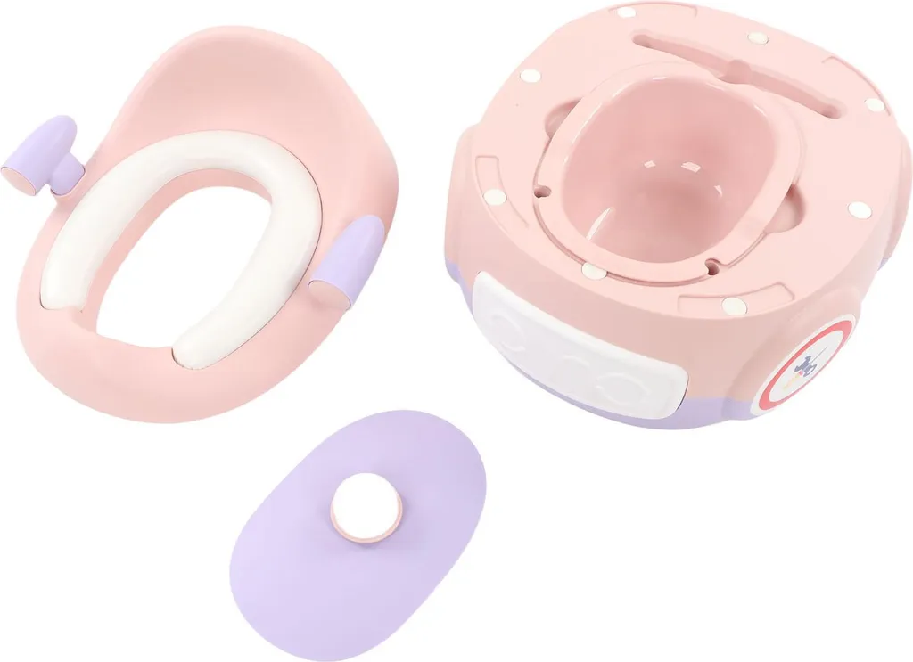 Pot pour bébé multifonction forme voiture violet avec coussin PU doux - 4
