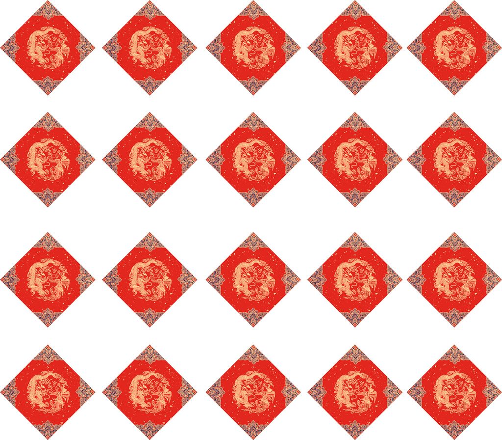 20 Stück Reispapier Fu Charater Schreibpapier Chinesisches rotes Xuan-Papier für Frühlingsfest Neujahrsdekoration 34 cm I