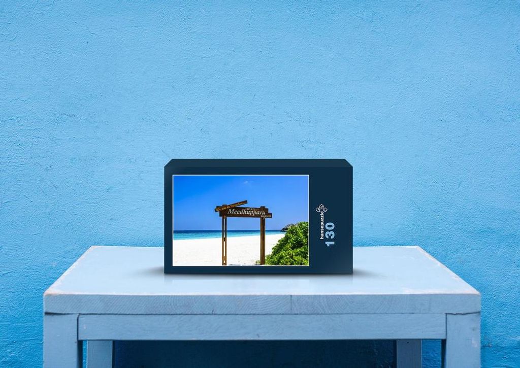 hansepuzzle 31189 - Malediven Puzzle, 130 Teile, Natur, 28,7 x 20,0cm mit hochwertiger Aufbewahrung, Kartonbox und wiederverschließbarem Beutel