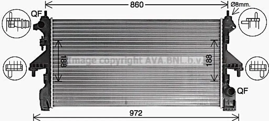 Solution Surchauffe Moteur : Radiateur PRASCO pour Jumper Boxer 1613996180