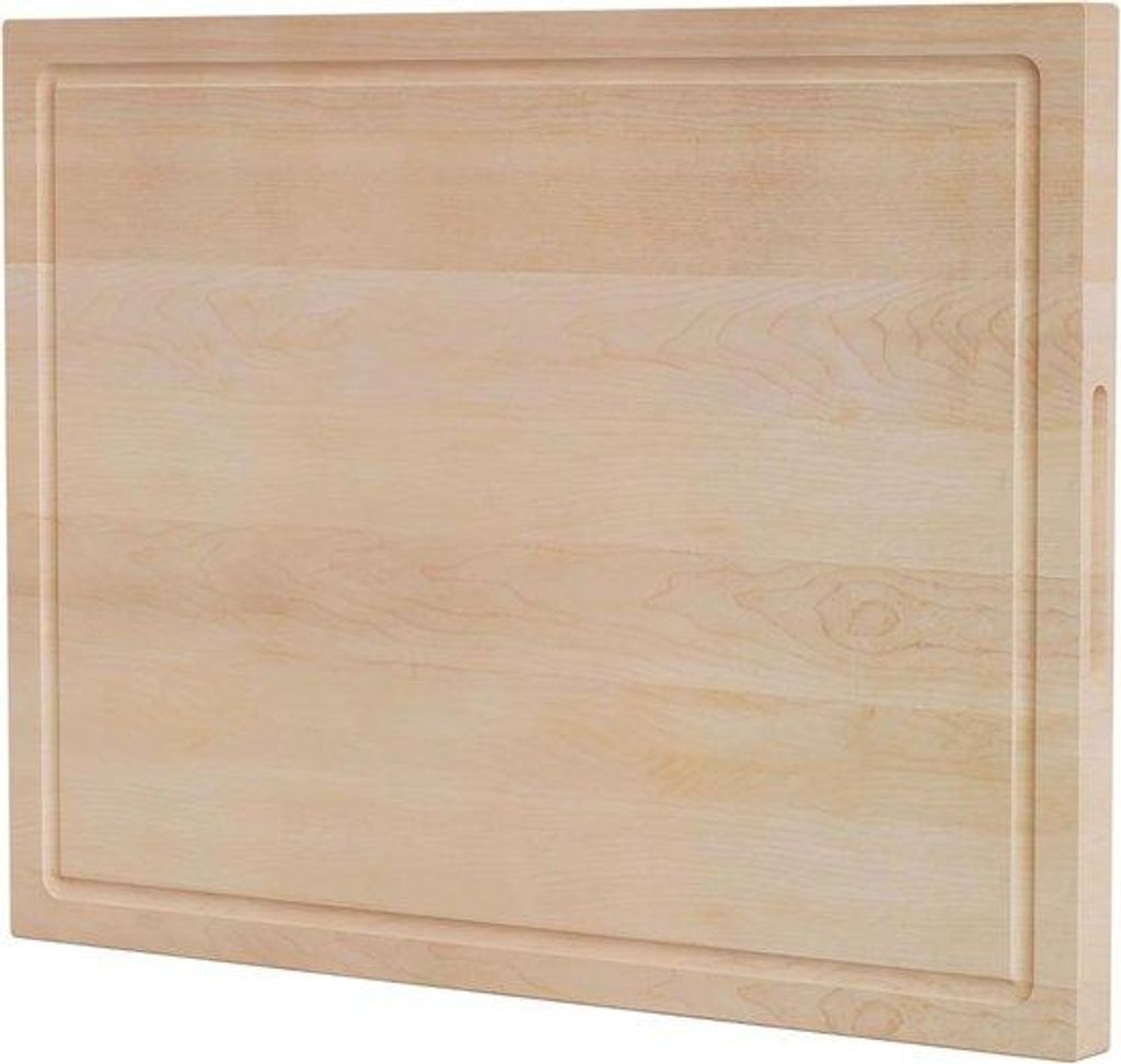 Holzschneidebrett Küchen Fleischhauerblock Eichenholz, Bienenwachs & Zitronenöl 61 x 46 x 3 cm Schneidebrett aus.
