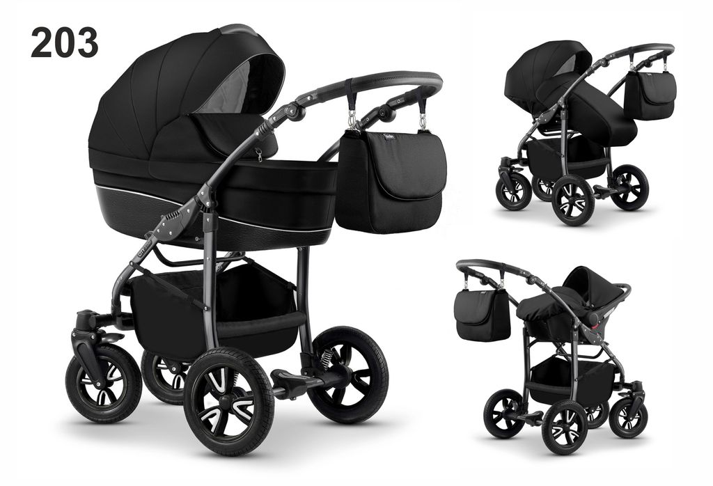 Luxus Kinderwagen Set 3in1 Buggy Babywanne Autositz Babyschale 