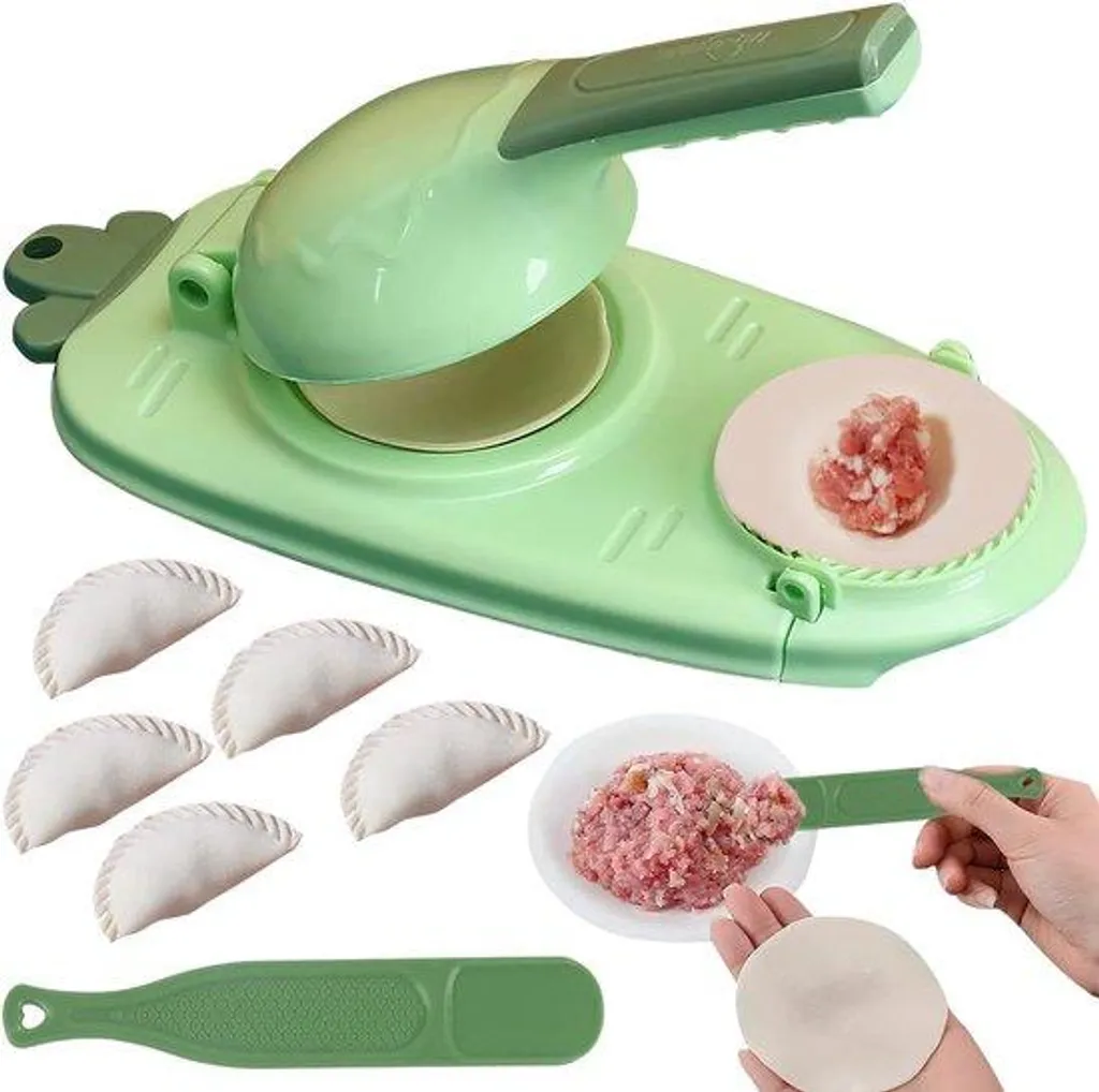 Presse à pâte et moule à galettes manuel 2-en-1 coloris orange vif