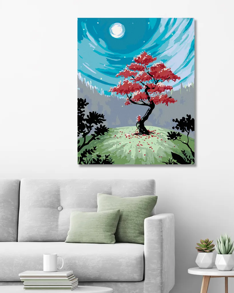 Meothan Kit Diamanti Dipinti 5D: Luna E Vetro Colorato, Tela 30,5x40,6 Cm. Set Completo Per Adulti E Principianti, Idea Regalo Fai Da Te.