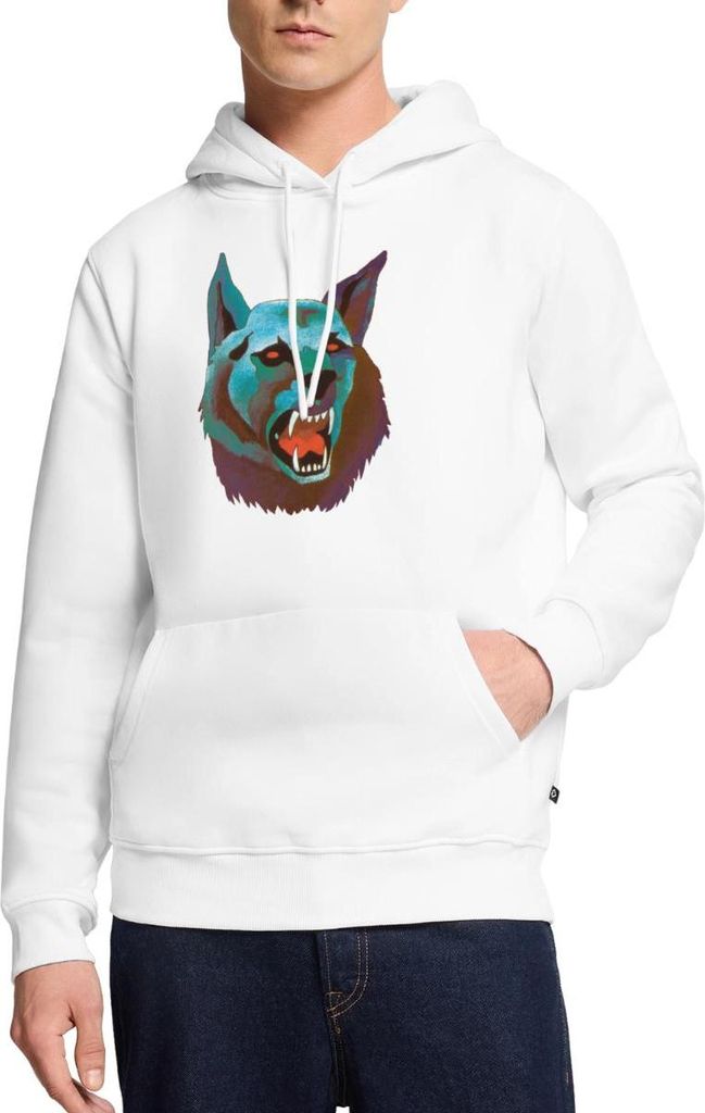 Spreadshirt Die Drei Fragezeichen Fragezeichen Und Der Karpatenhund Cover Herren Premium Hoodie, M, Weiß