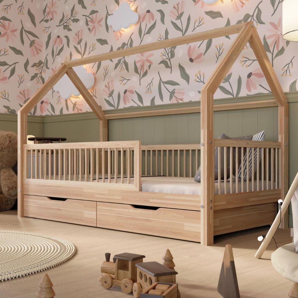 Crazy Pine detská posteľ s úložným priestorom 200x90 cm – Obrázok produktu 