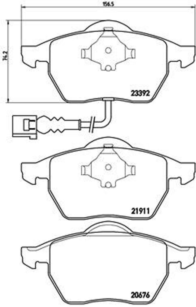 Brembo Bremsbelagsatz, Scheibenbremse Vorderachse P 85 045
