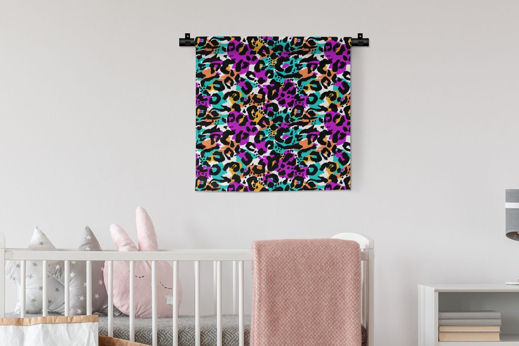 MuchoWow® Wandteppich Wandbehang Pantherdruck - Farbe - Produktbild 