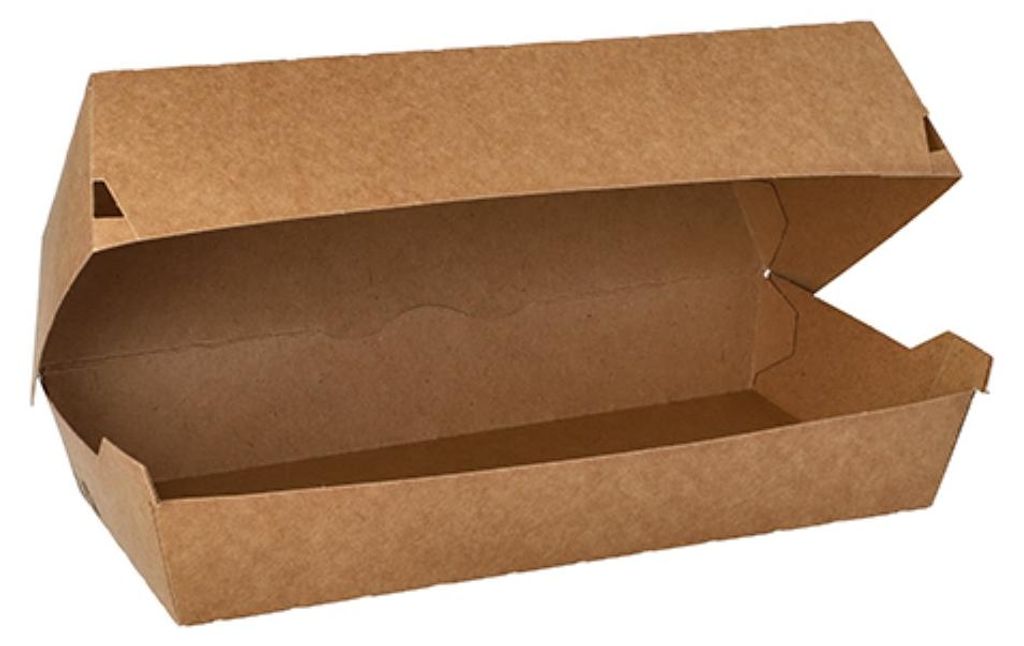 Baguetteboxen, Pappe "pure" 7,5 cm x 10,7 cm x 22 cm braun Produktbild 