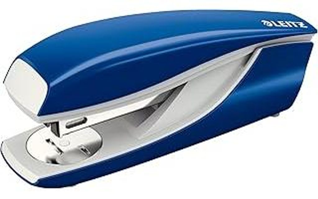 Leitz Büroheftgerät für 30 Blatt, Tacker aus Metall mit Kunststoffelementen, Inkl. 200 Heftklammern, NeXXt Serie, Blau, 55020035
