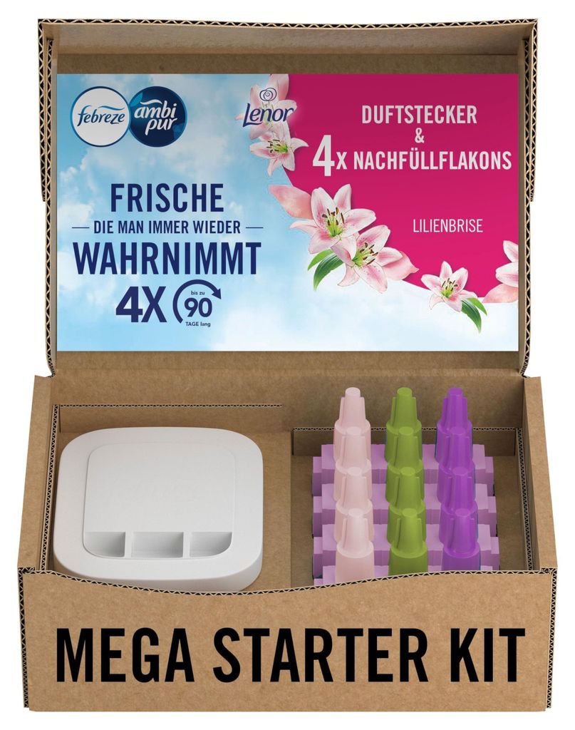 Febreze 3Volution Kit de démarrage Brise de lys & prise Image du produit 