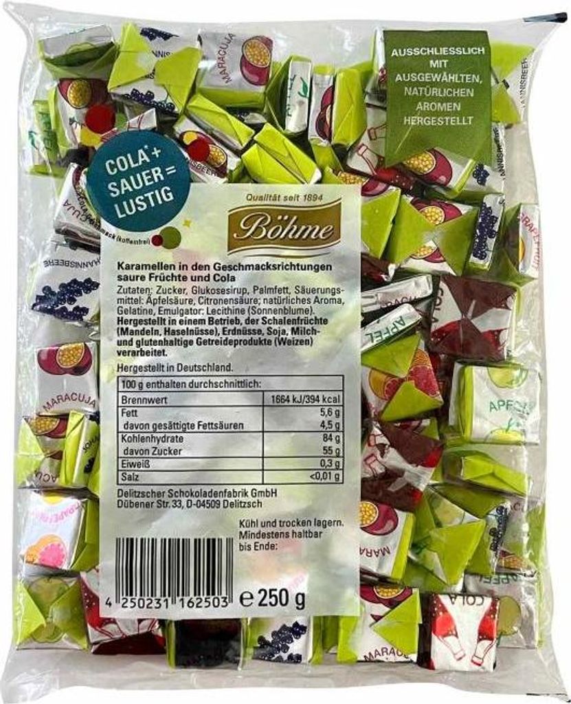 Böhme Fruchtkaramellen Sauer 250g Produktbild 