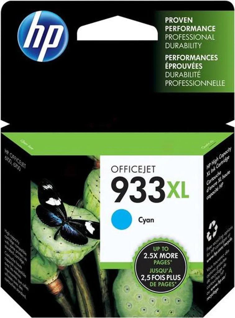 Cartouche HP 933XL Cyan haute capacité, encre à pigments de 8.5 ml