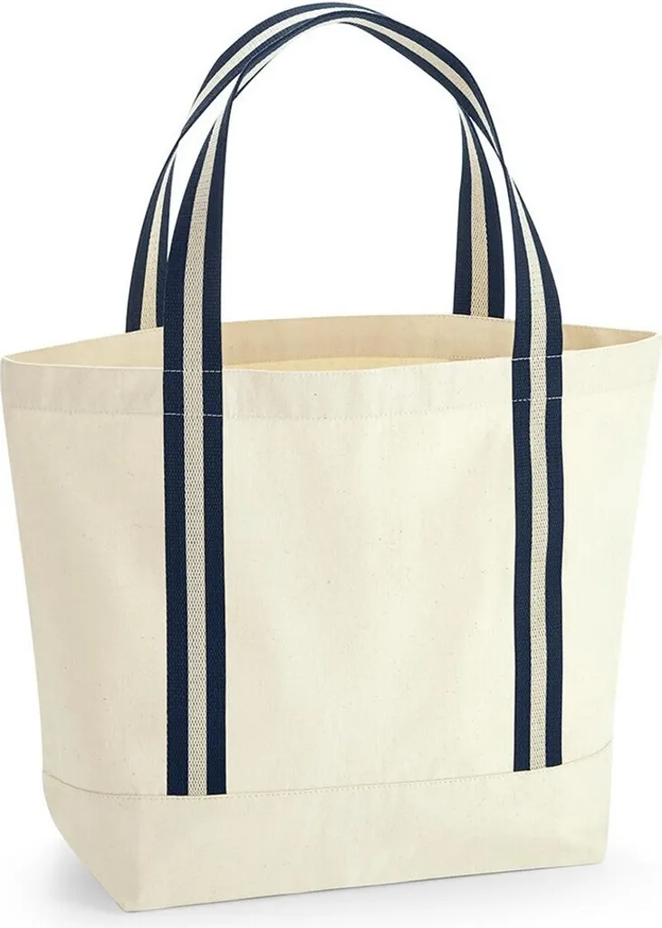 Westford Mill - Borsa a tracolla "EarthAware" BC5027 (taglia unica) (naturale/blu scuro)