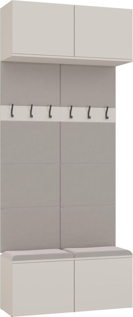 Garderoba Kaszmir Beż Szafa z Wieszakiem i Siedziskiem Zdjęcie produktu 