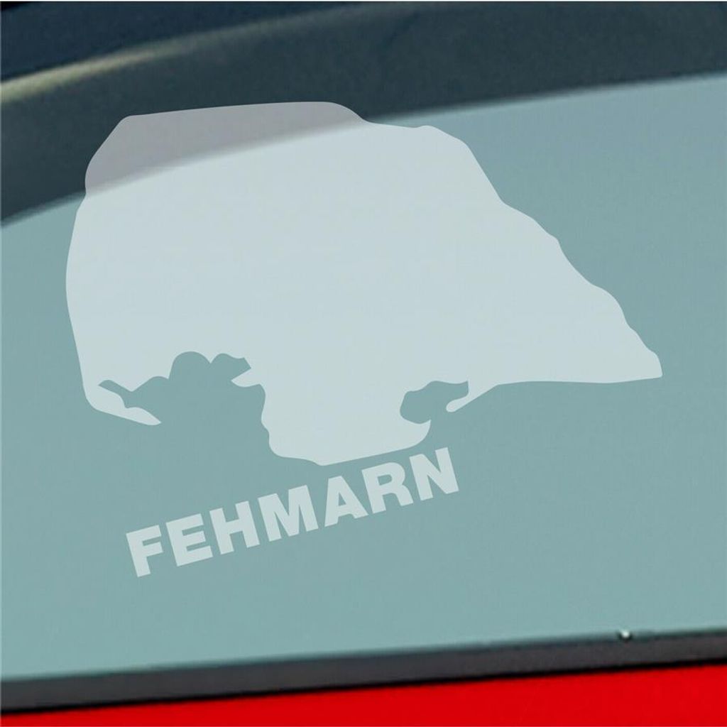 Auto Aufkleber Fehmarn Insel Deutschland Urlaub Spaß 10x8 cm Milchglas Sticker Heckscheibenaufkleber