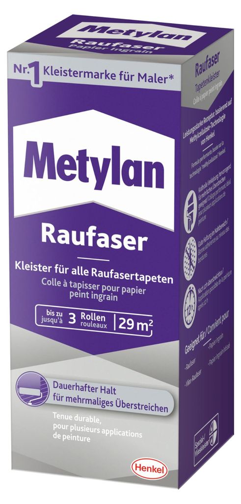 Metylan Raufaser, starker Tapetenkleister mit Produktbild 