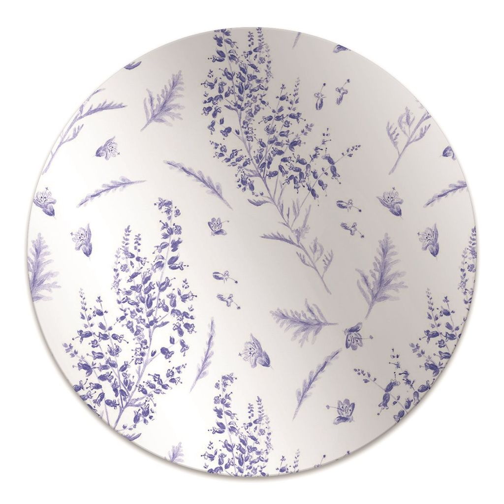 Rundmatte - Stuhlunterlage Bürostuhlunterlage - Rund Ø 100 cm - Bodenmatte - Fußmatte - Aquarell-Lavendel.