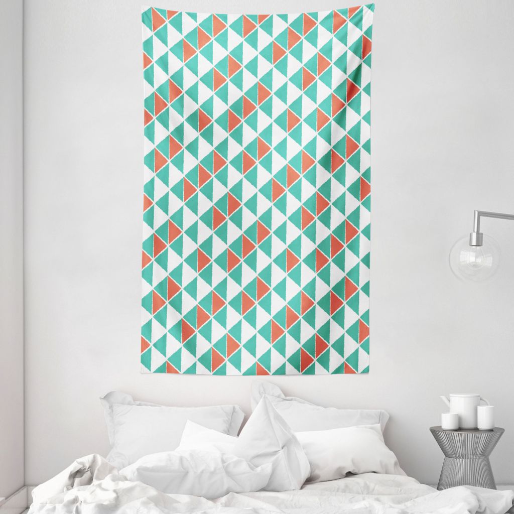 ABAKUHAUS Abstrakt Wandteppich und Tagesdecke, Triangle Arrangement aus Weiches Mikrofaser Stoff Waschbar ohne Verblassen Digitaldruck, 140 x 230 c...