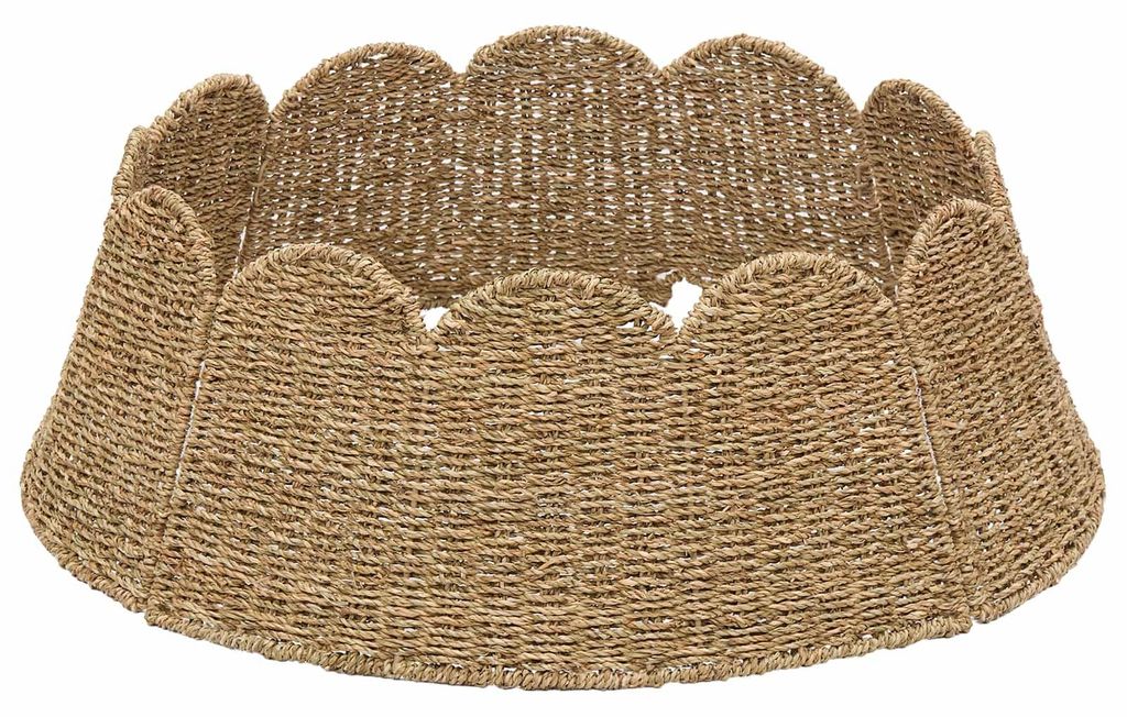 vidaXL Weihnachtsbaumkragen Rund Natur Ø 90 x 28 cm das Produktbild 