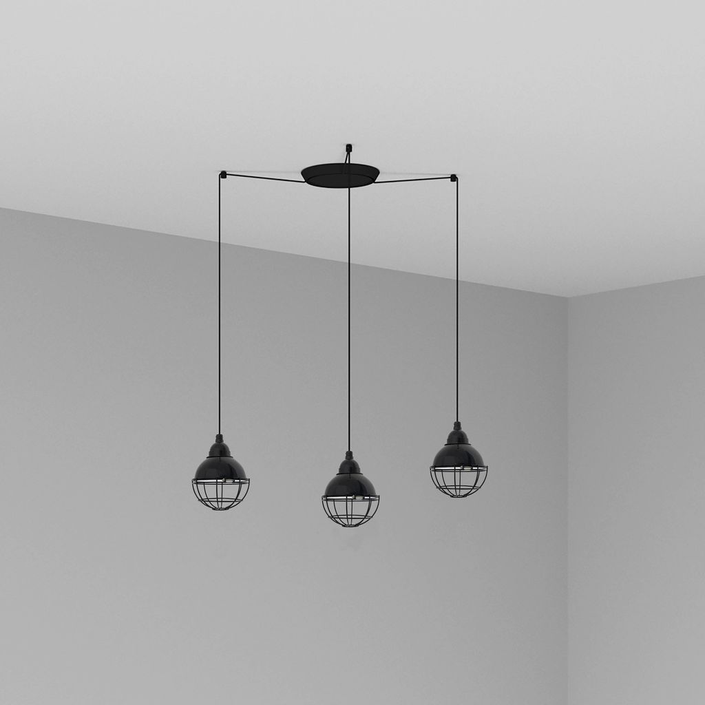 Faro 62802-3L, Schwarz, Stahl, IP20, I, E27, 15 W