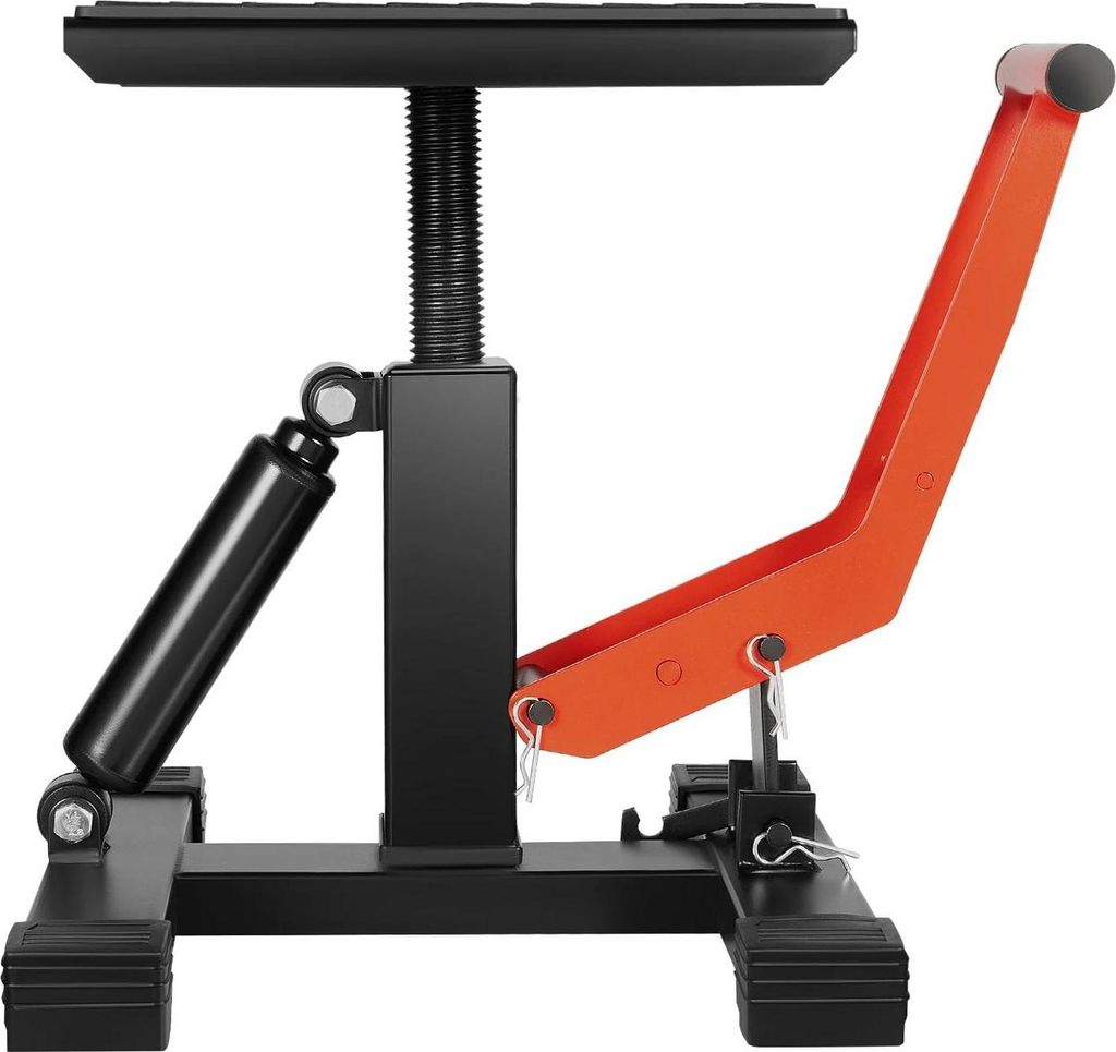 Motorradheber - Scherenheber - 400 kg Tragkraft - Höhenverstellbar 25–40 cm - Plattform 28×17 cm - Stahl & Gummi - Schwarz