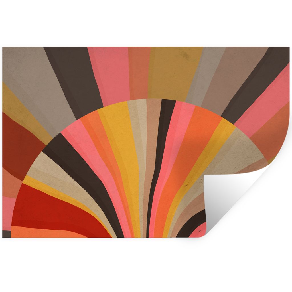 MuchoWow Wandtattoo Wandsticker Wandaufkleber Abstrakt -Kunst -Formen 30x20 cm Selbstklebend und Repositionierbar - Wierderverwendbar - Selbstkle...