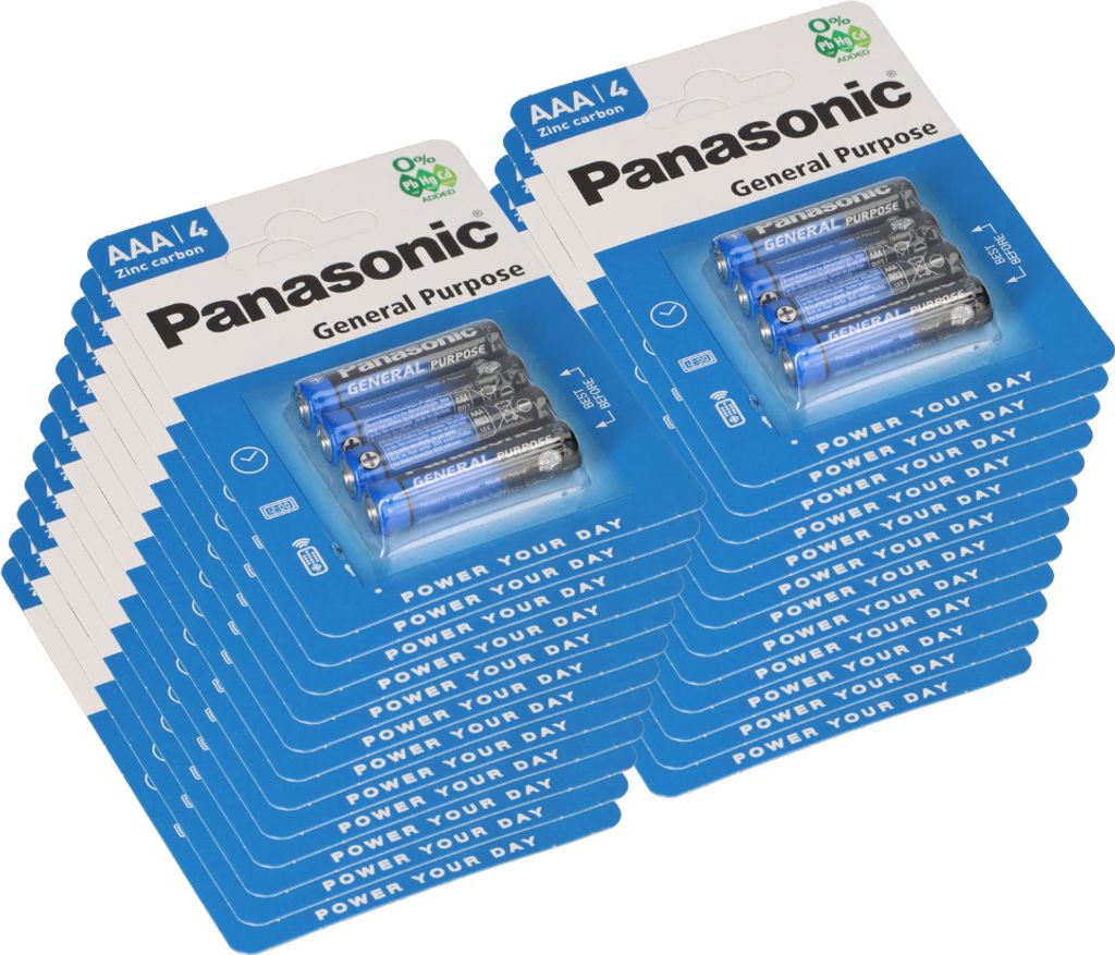 Panasonic AAA Genereal Purpose 1,5V Batterie 96 Stück