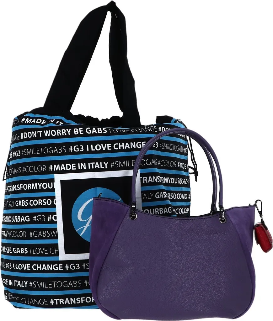 Sac à épaule en cuir véritable Gabs Roberta Ruga coloris lilas doux