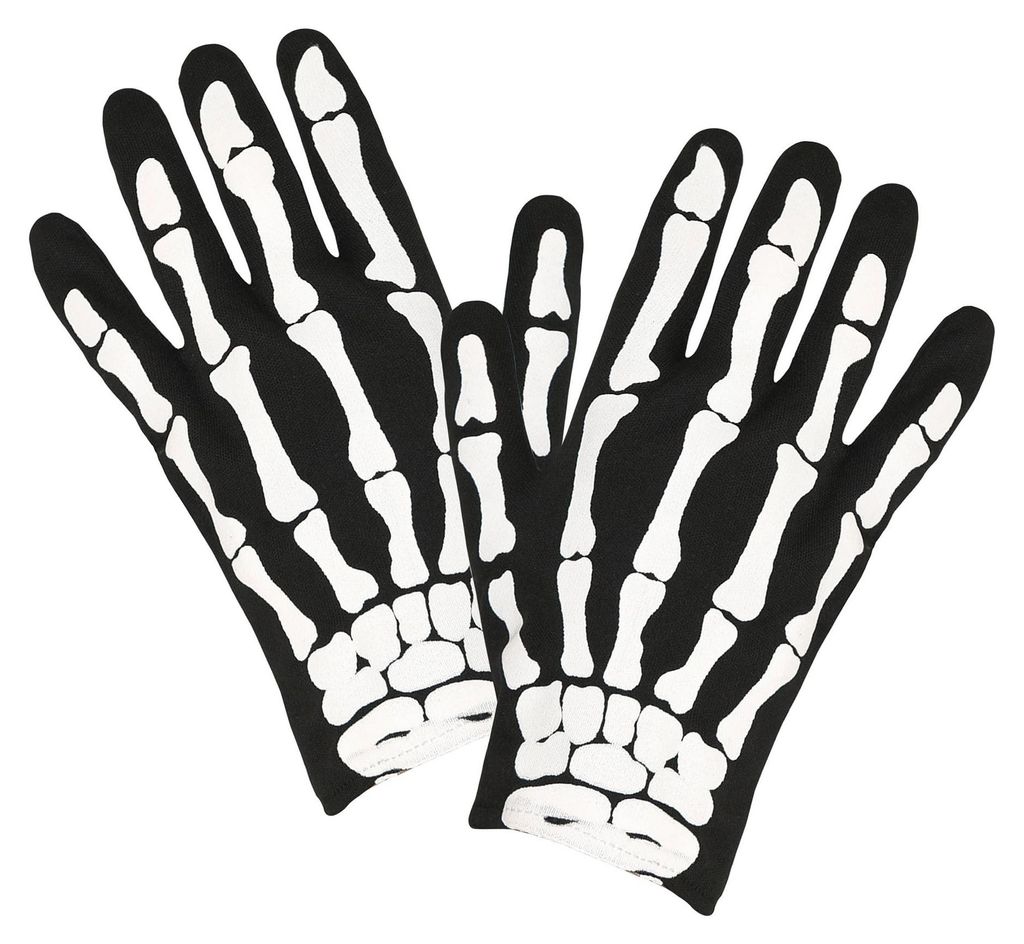 W WIDMANN MILANO Party Fashion 34275 - Skelett Handschuhe, Produktbild 