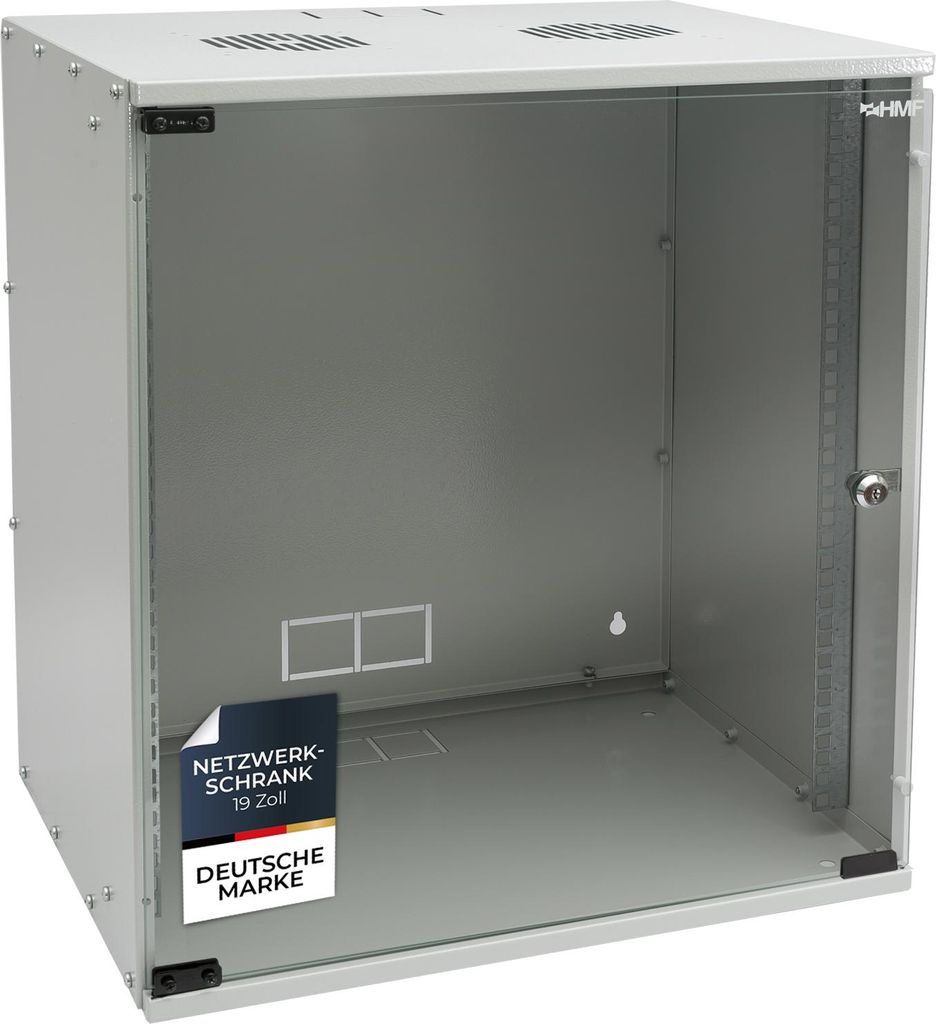 Serverschrank 19 Zoll unmontiert HMF 65700 12 HE Lichtgrau