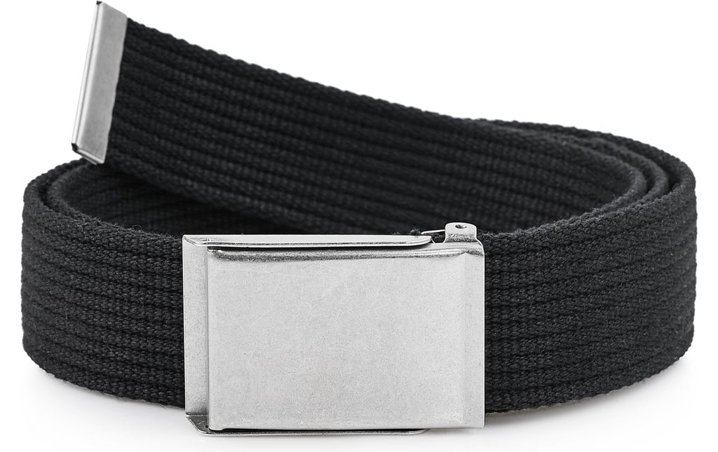 Ladeheid Hommes Ceinture Tissu P10(Noir-Argent, 120 cm Image du produit 