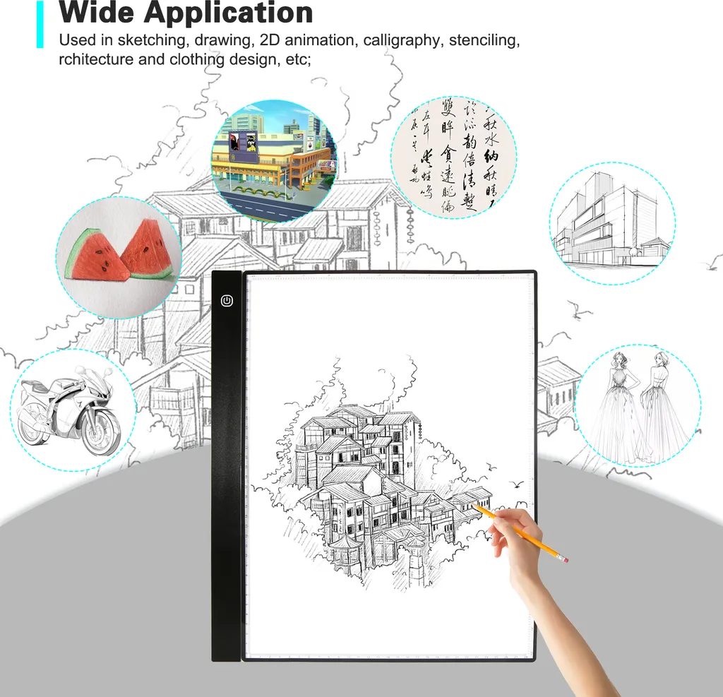 Tablette de Dessin Lumineuse Format A3 avec Luminosité Réglable USB - 6