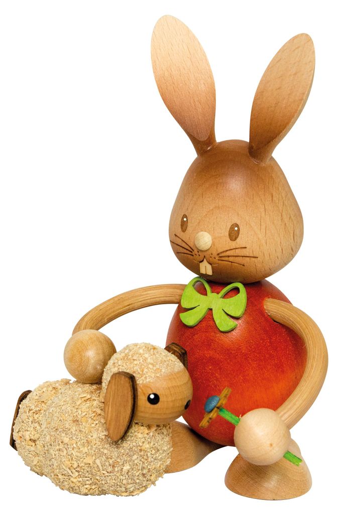 Drechslerei Kuhnert - Dekofigur aus Holz - Hase Stupsi mit Produktbild 