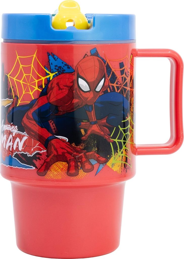 Spiderman Becher Kunststoffbecher 530ml mit Schraubdeckel