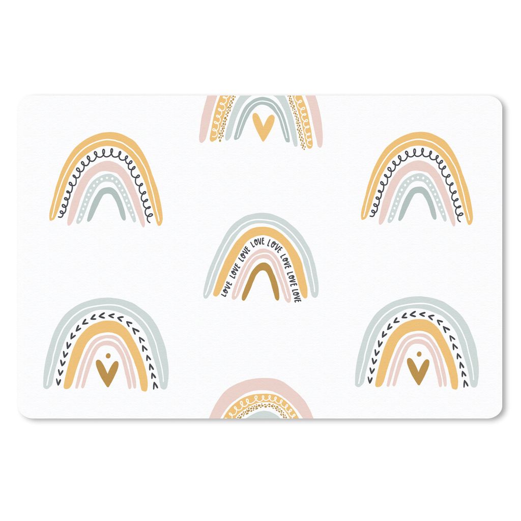 MuchoWow Mauspad Mousepad Mädchen - Design - Regenbogen - Kind 27x18 cm - Mousepads - Maus Mat - Pad - Mausunterlage - Büroartikel - Desk Matten