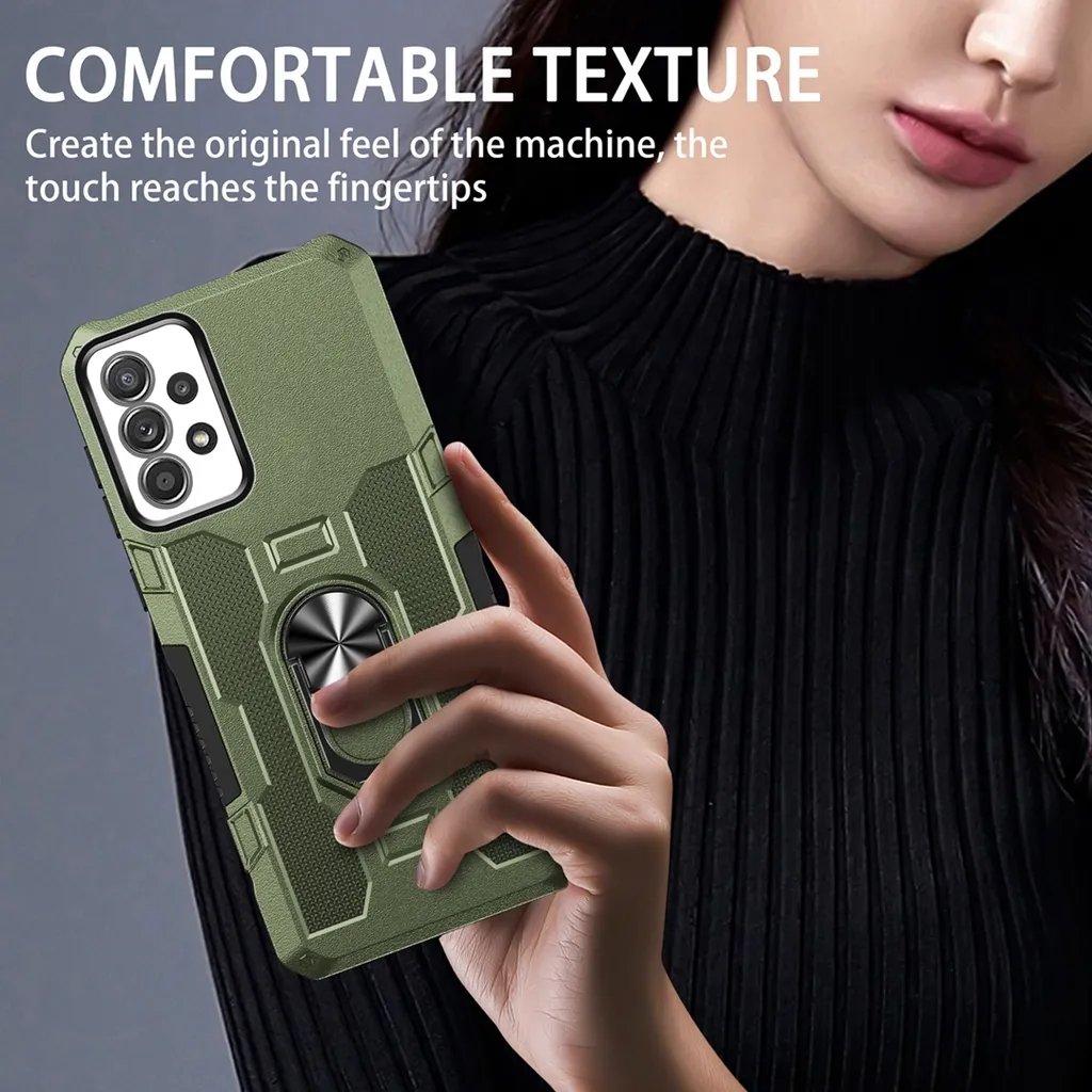 Cover Galaxy A52S 5G Shockproof Verde con Stand e Supporto Magnetico - 6