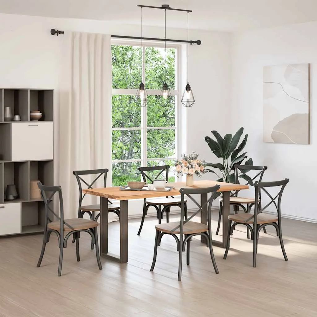 Set 2 Gambe Tavolo Acciaio Naturale SYFAX™ 50cm Fai-da-Te Design - 1