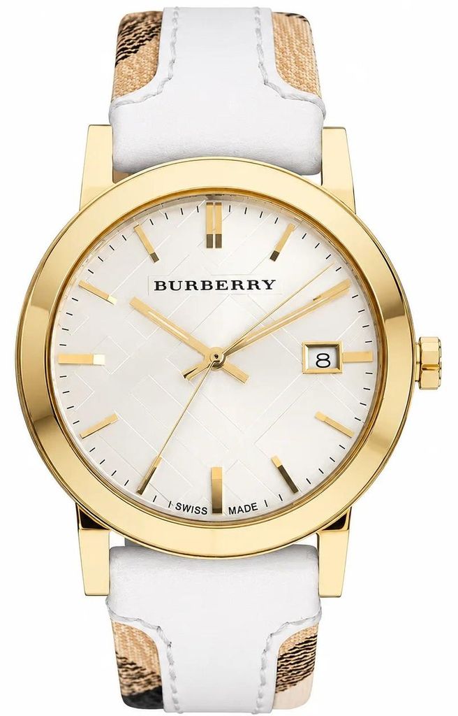 Zegarek damski Burberry The City w kolorze złotym i białym Zdjęcie produktu 