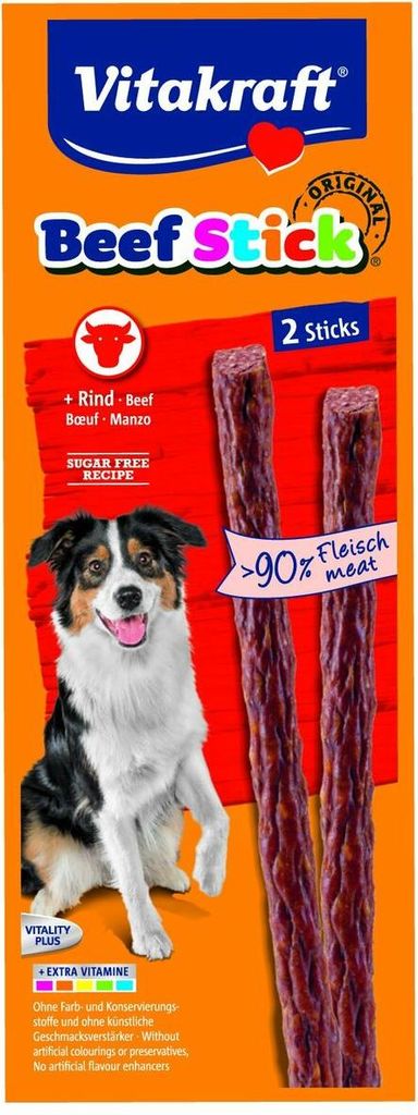 VITAKRAFT Beef Sticks Hundeleckerlis mit Rindfleisch 2 Stück
