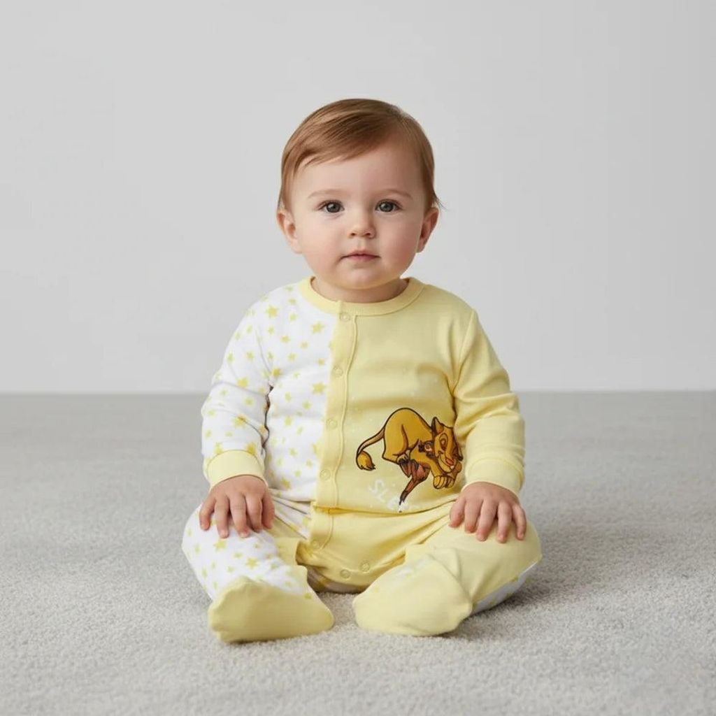 Disney König der Löwen Simba Baby Strampler Einteiler – Gelb / 86