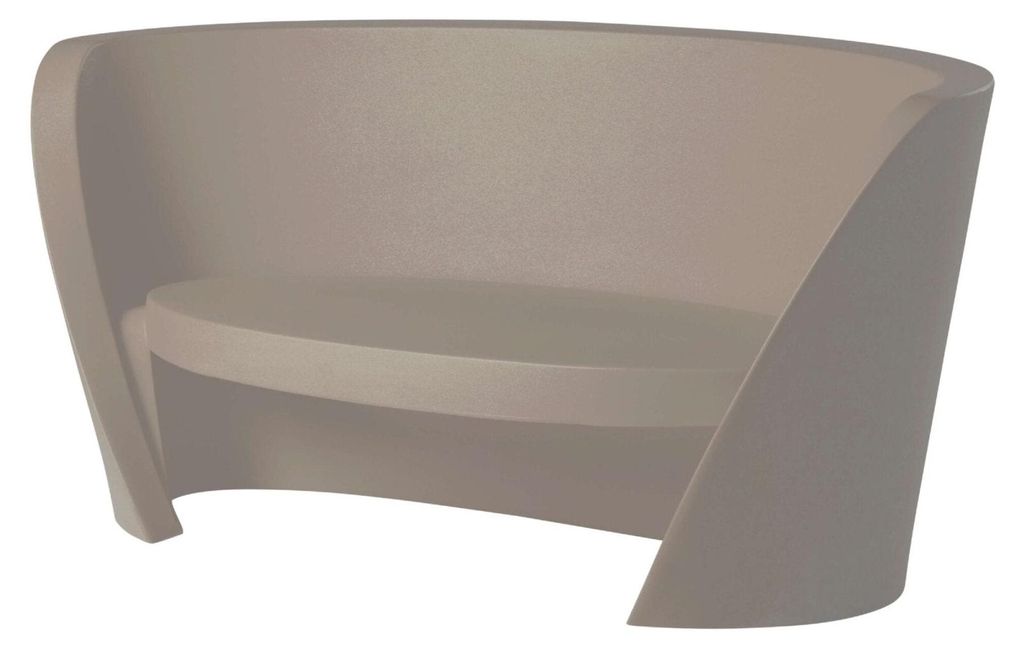 Moderner Outdoor- und Gartensofa Slide Rap - Hellgrau Produktbild 