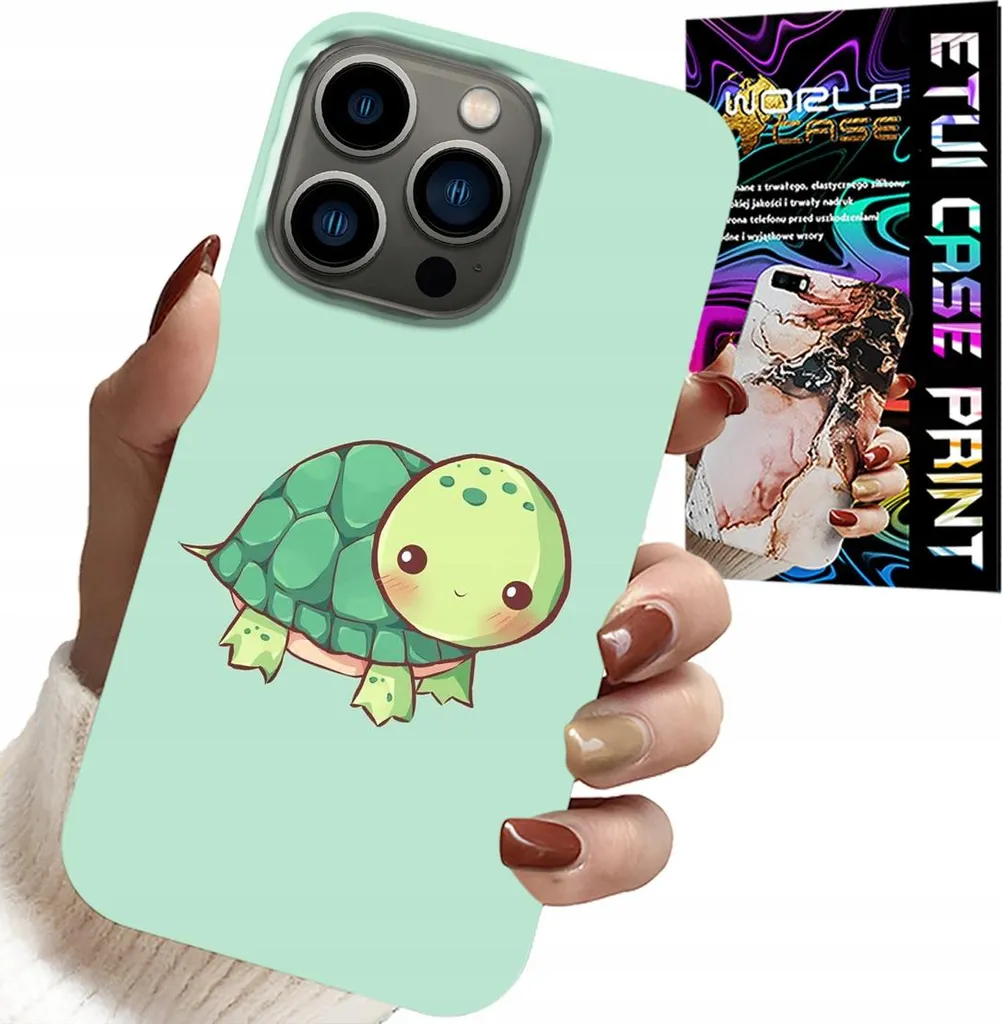 Custodia Per Iphone 15 Pro Max - Simpatici Disegni Di Tartarughe Per Bambini + Vetro