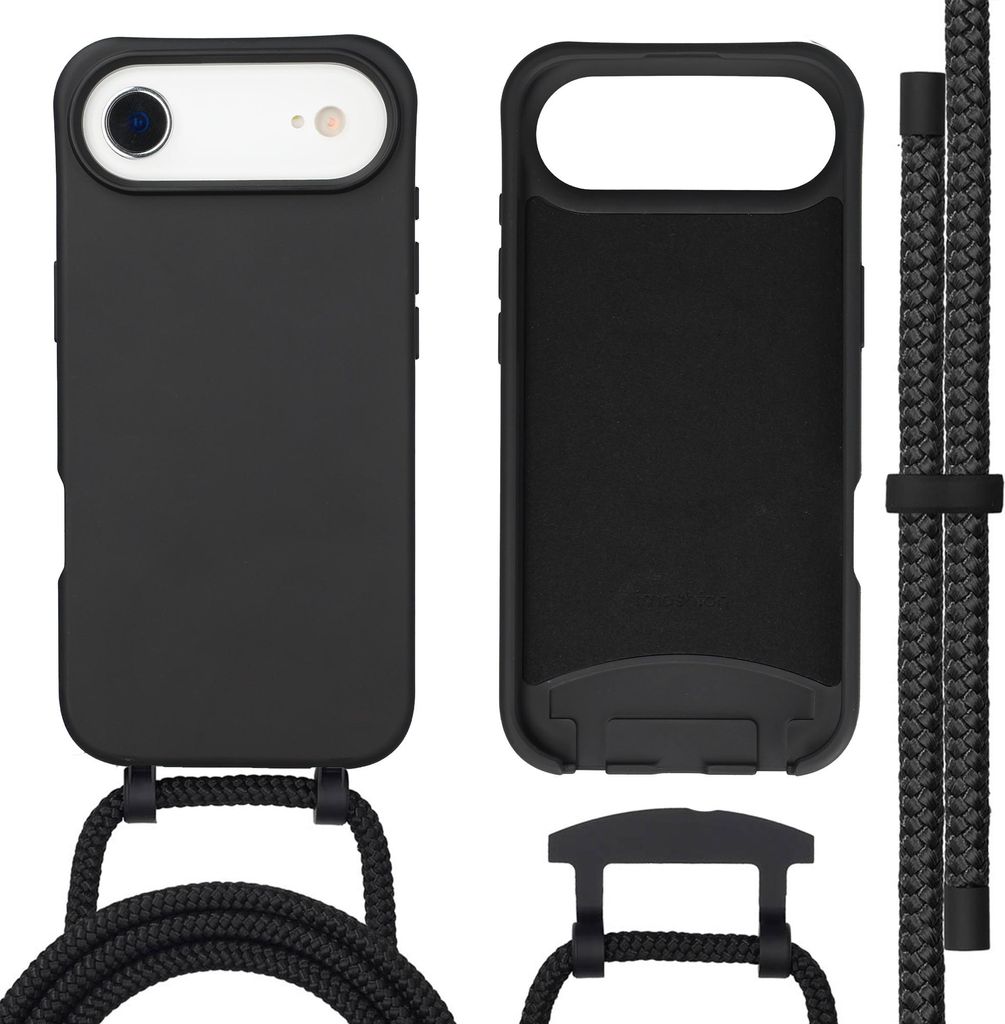 imoshion Color Backcover mit abnehmbarem Handykette und MagSafe iPhone Air - Schwarz