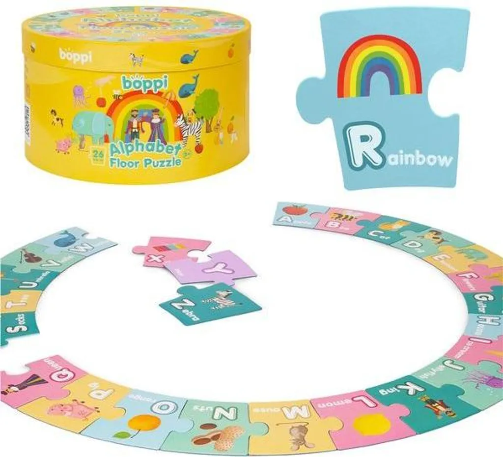 Puzzle Alphabet Anglais boppi - 52 Cartes Illustrées pour Débutants