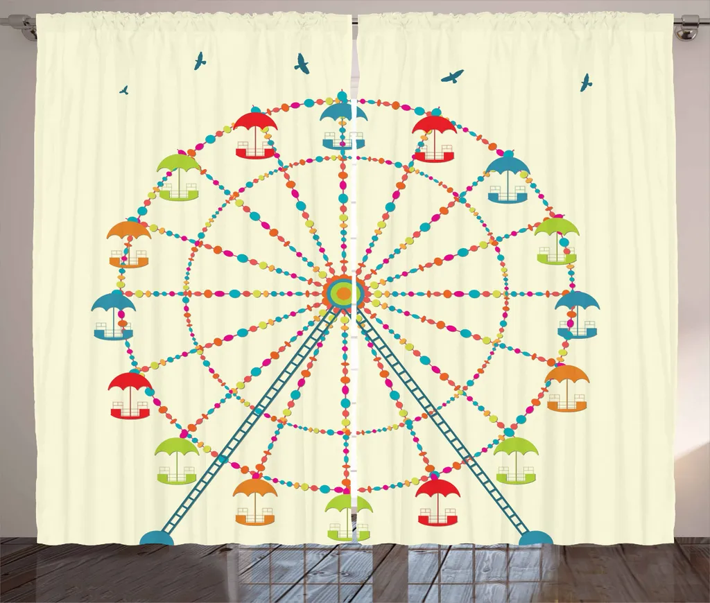 Tenda Soggiorno ABAKUHAUS Multicolore 280x225 cm - Stampa 3D Rustica