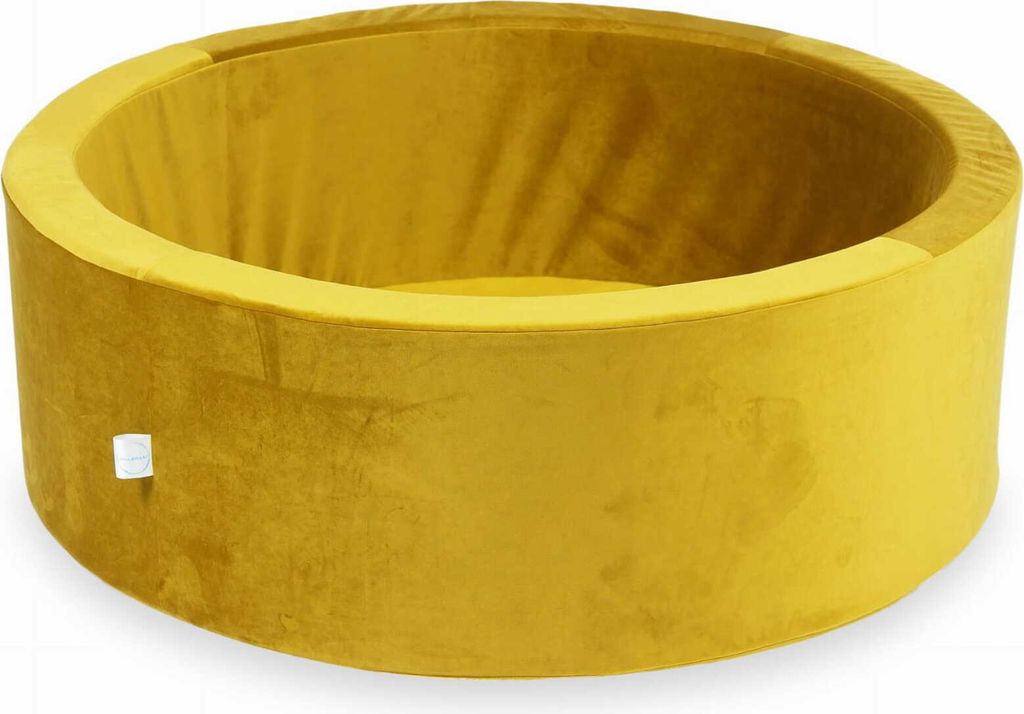 Bällebad 90x30 Samt Gold – Ohne Bälle / Ohne Bälle