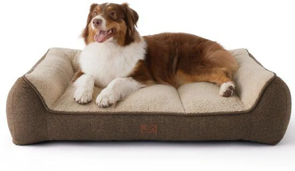 Coussin chien imperméable anti-odeur et antidérapant - Laine 89x63 cm